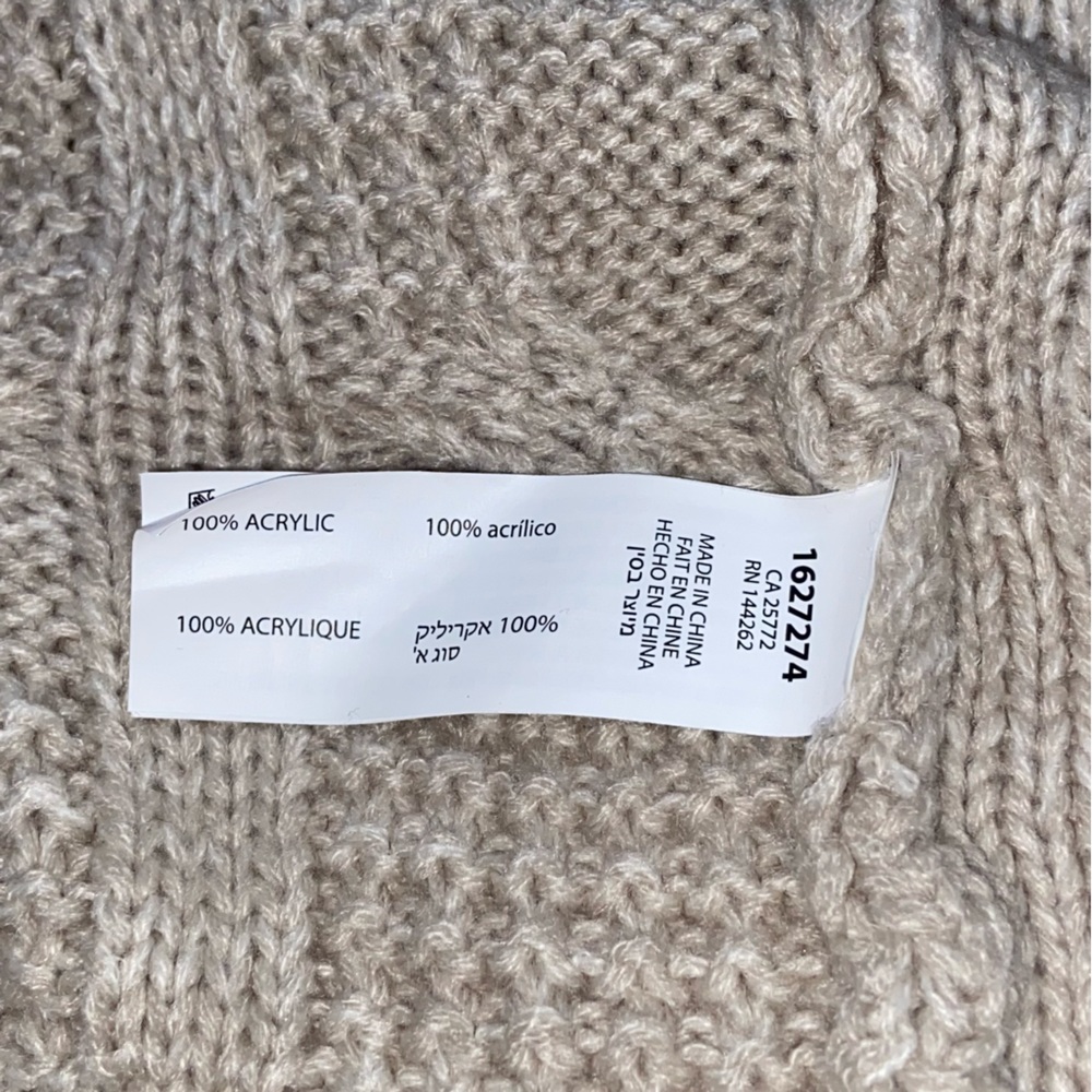 Black Tape Cable-Knit Open-Front Oversized Cardigan - Women’s Small - Picture 9 of 10
